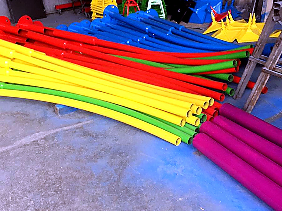 Renkli borular – toz boya sonrası
